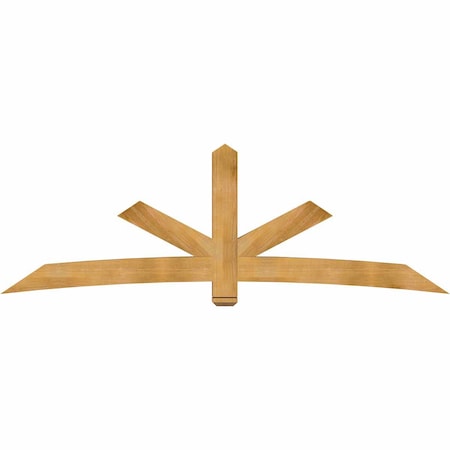 Ekena Millwork Alberta Rough Sawn Timber Gable Bracket, Western Red Cedar, 108"W x 36"H x 6"D x 6"F, 8/12 Pitch GBW108X36X0606ALB00RWR